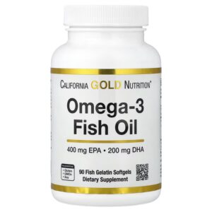 California Gold Nutrition, омега-3, рыбий жир, Vivomega, триглицерид, 1000 мг, 90 капсул из рыбьего желатина