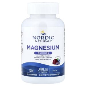 Nordic Naturals, Жевательные мармеладки с магнием, голубика и лаванда, 60 жевательных мармеладок